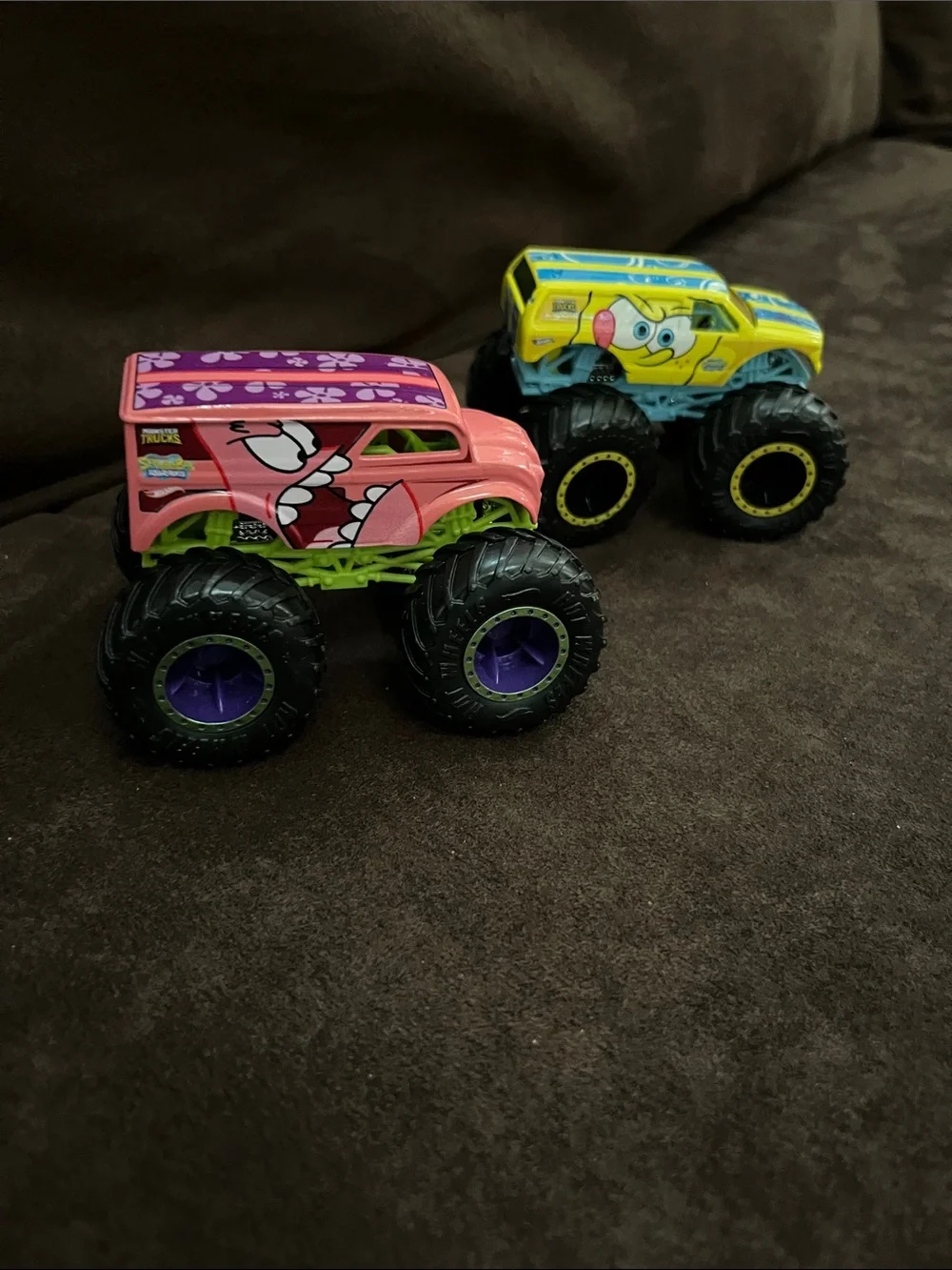 Licensed SpongeBob & Patrick Monster Truck Duo - Pink and Yellow